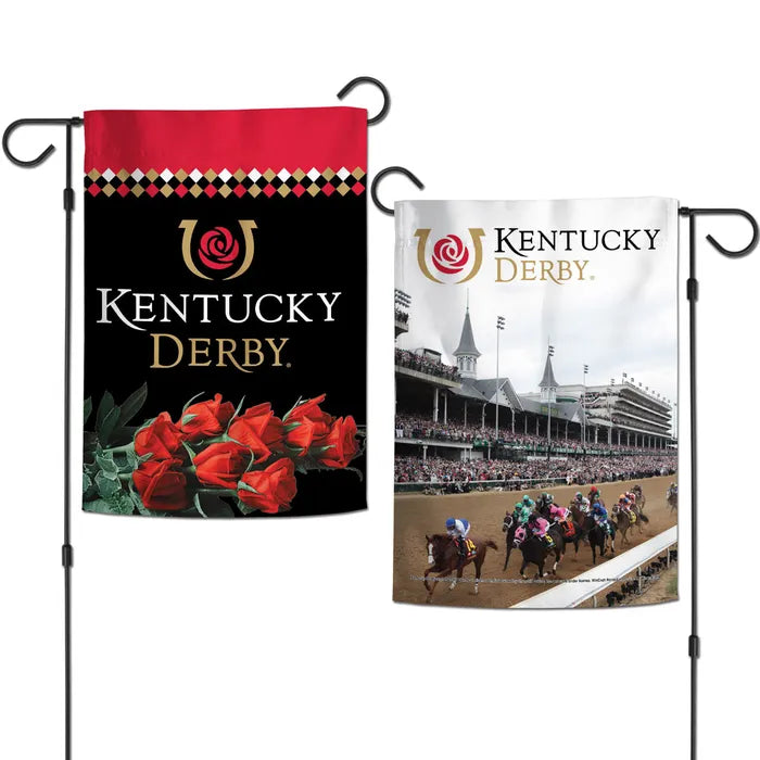 Kentucky Derby 2 Sided Garden Flag - 12.5" x 18" Size