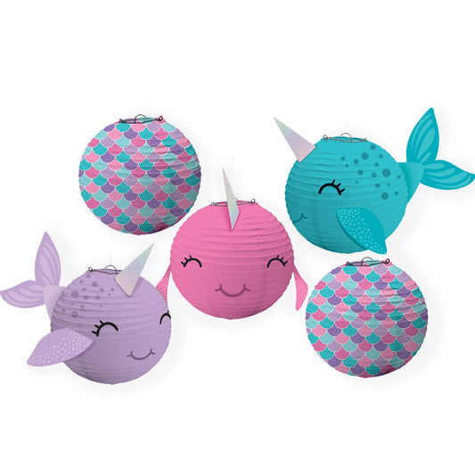 Mini Narwhal Lanterns - 5ct.