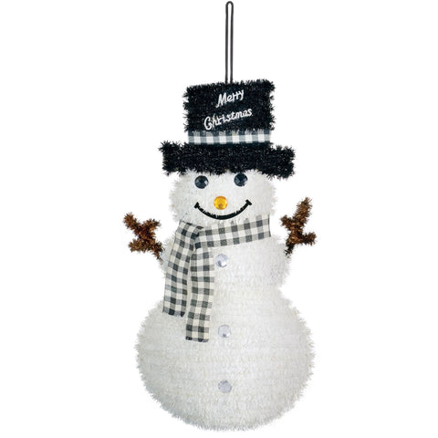 Hanging Tinsel Snowman