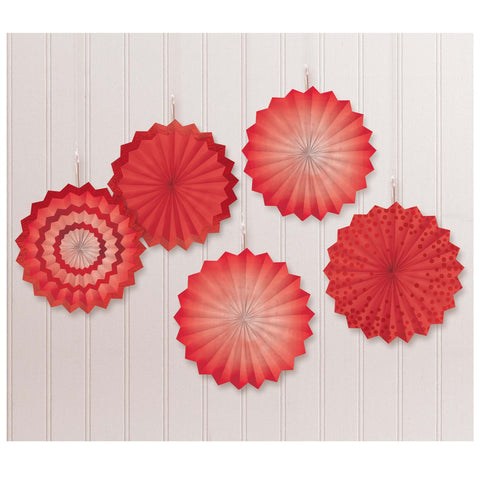 Hot Stamp Paper Fans Apple Red