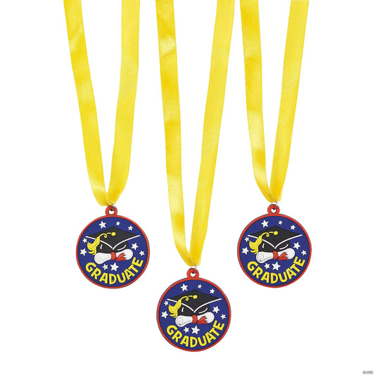 Grad Award Rubber Medals - 12ct.