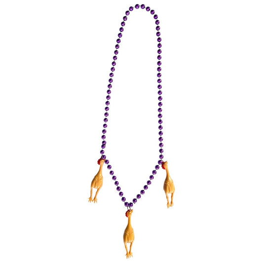 Rubber Chicken Beaded Necklace