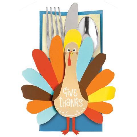 Happy Turkey Day Cutlery Holder Multi-Pack