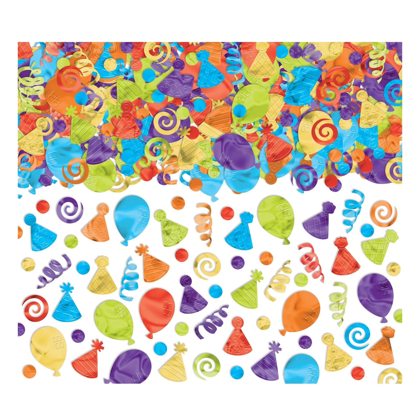 Multicolor and Shape Party Confetti - 5oz
