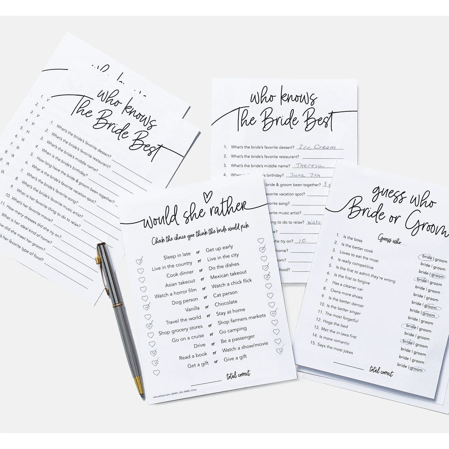 Bridal Shower Games - 75ct.