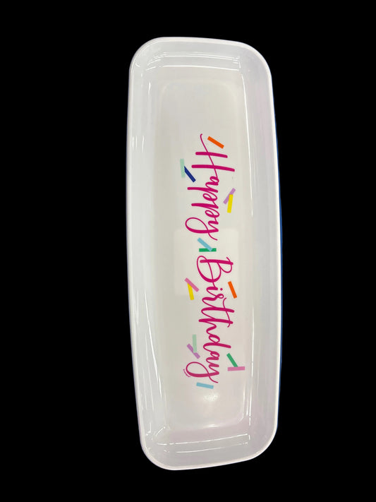 Birthday Sprinkle Plastic Tray - 17" x 6.25"