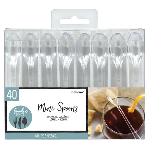 Mini Plastic Spoons- Clear