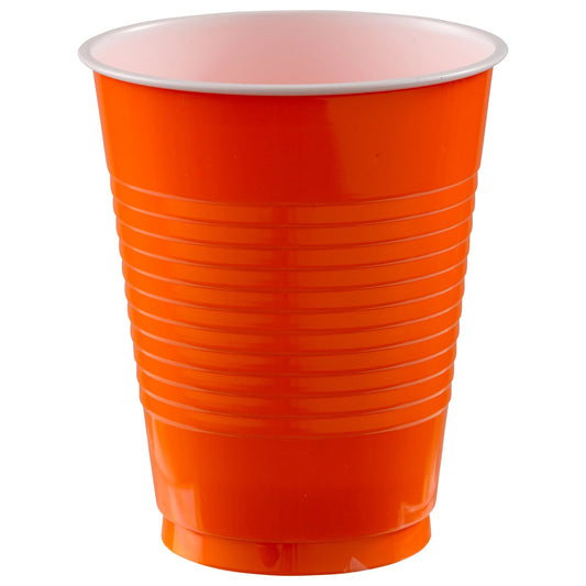 PLASTIC CUPS - ORANGE PEEL   18OZ   20 COUNT