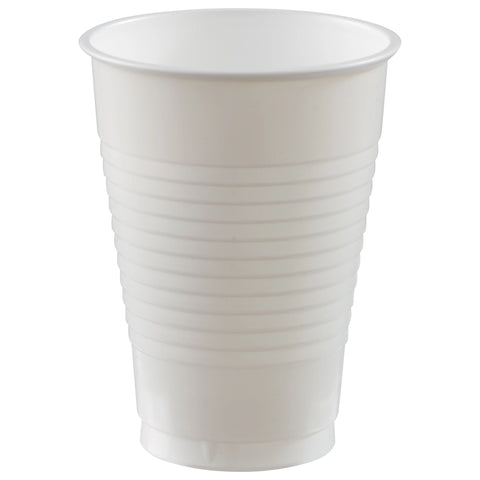PLASTIC CUPS - WHITE   12OZ    20 COUNT