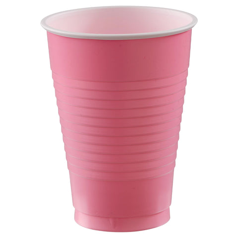 PLASTIC CUPS - NEW PINK   12OZ   20 COUNT