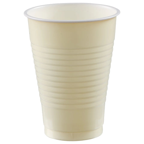 PLASTIC CUPS - VANILLA CREME   12OZ   20 COUNT