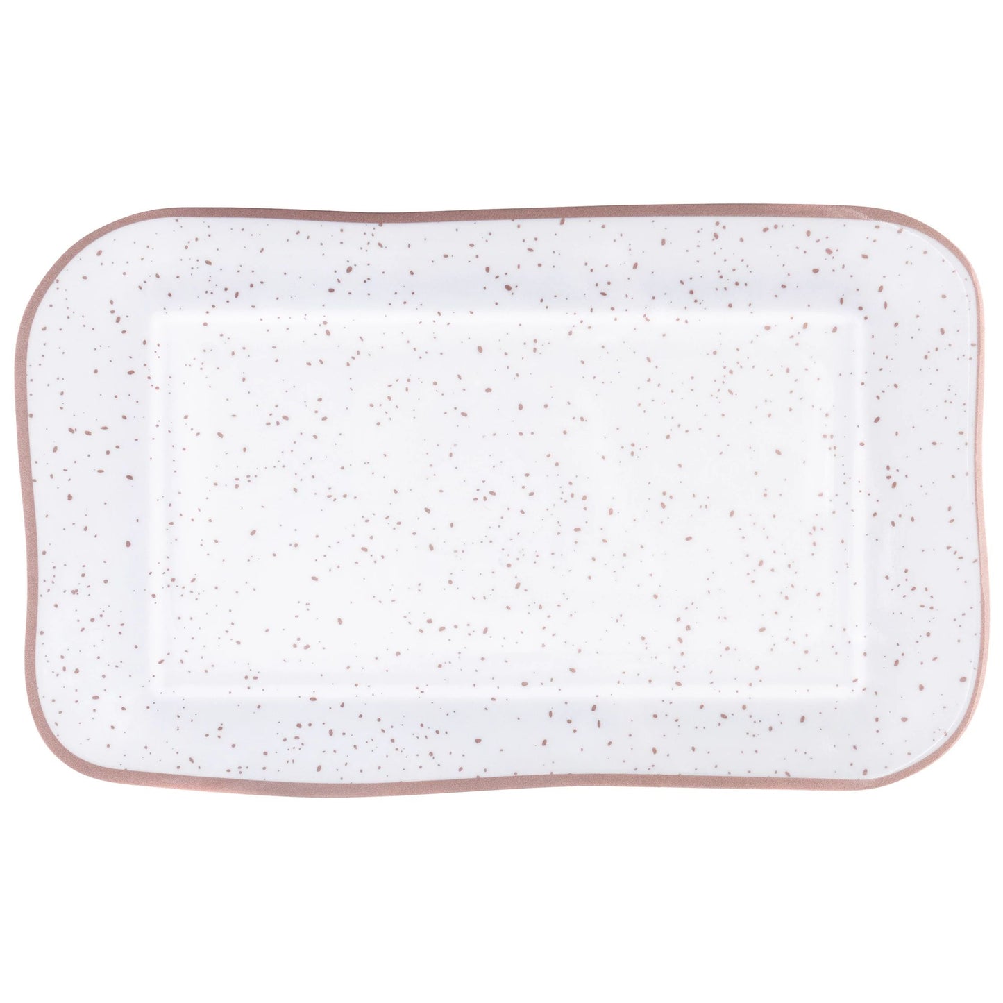 Large Melamine Rectangular Platter - Rose Gold Speckle