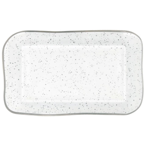 Large Melamine Rectangular Platter - Silver Speckle