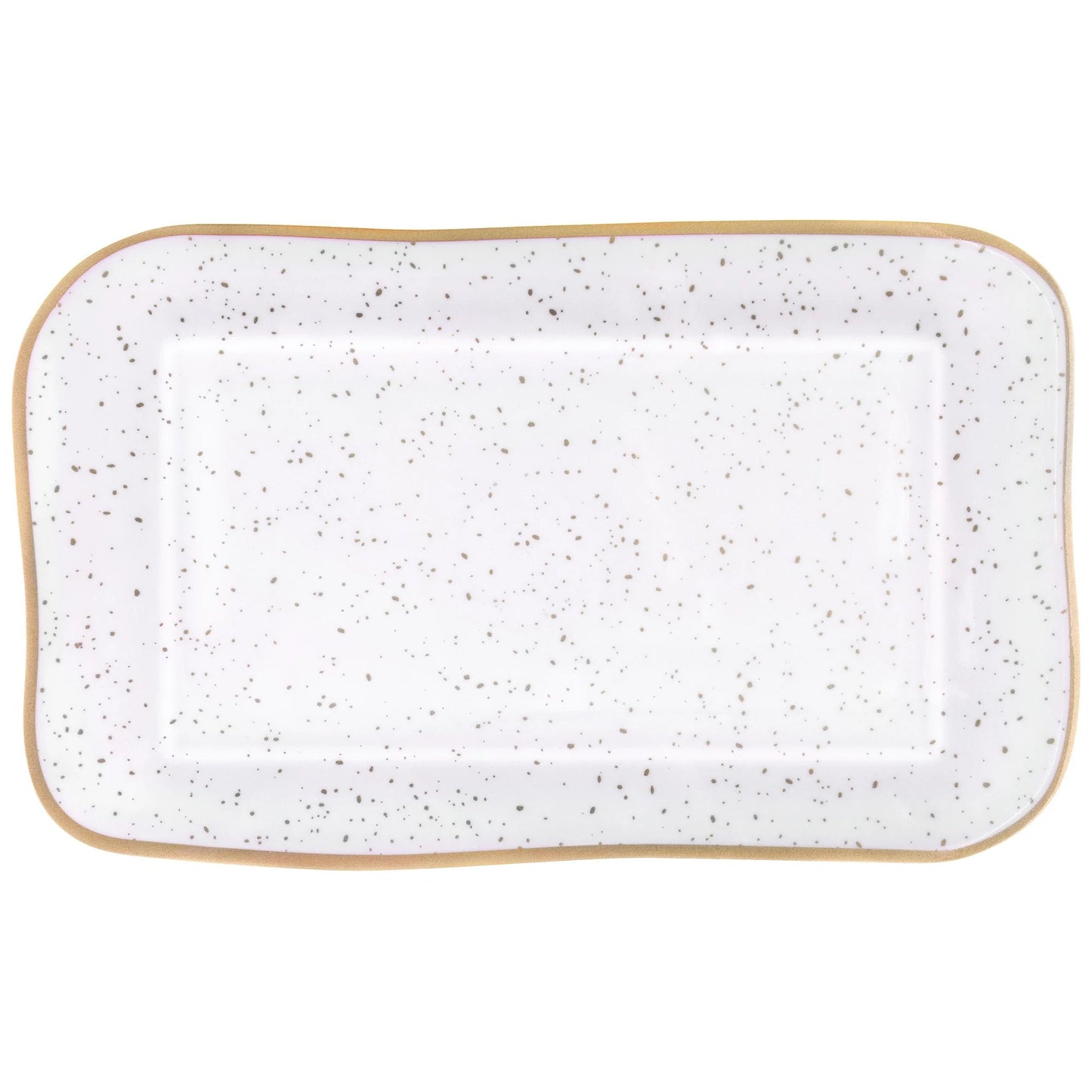 Large Melamine Rectangular Platter - Gold Speckle