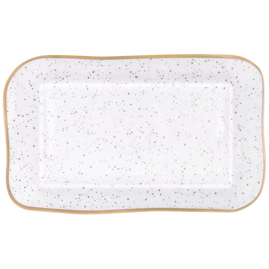 Large Melamine Rectangular Platter - Gold Speckle