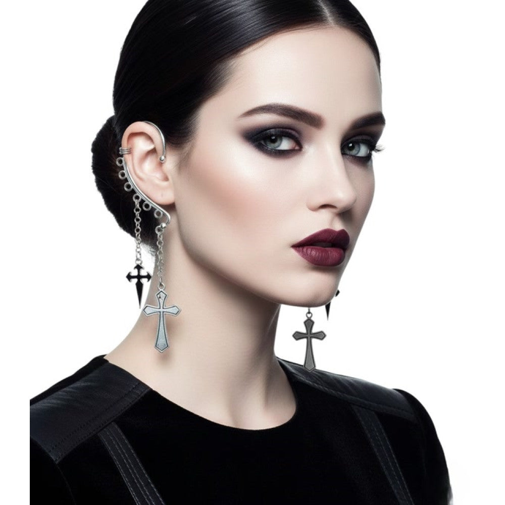 Gothic Cross Ear Cuffs