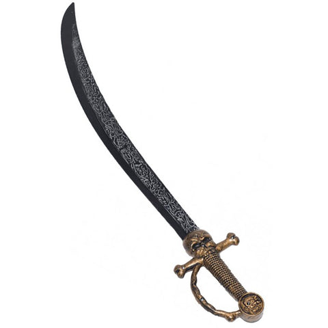 Black Pirate Sword with Gold Handle