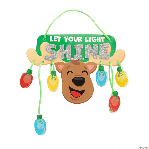 Religious Reindeer With Lights Foam Craft Kits