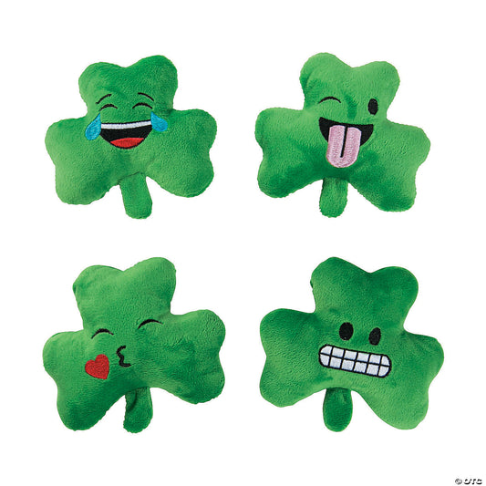 St. Patty's Emoji Shamrock Plush - 12ct.
