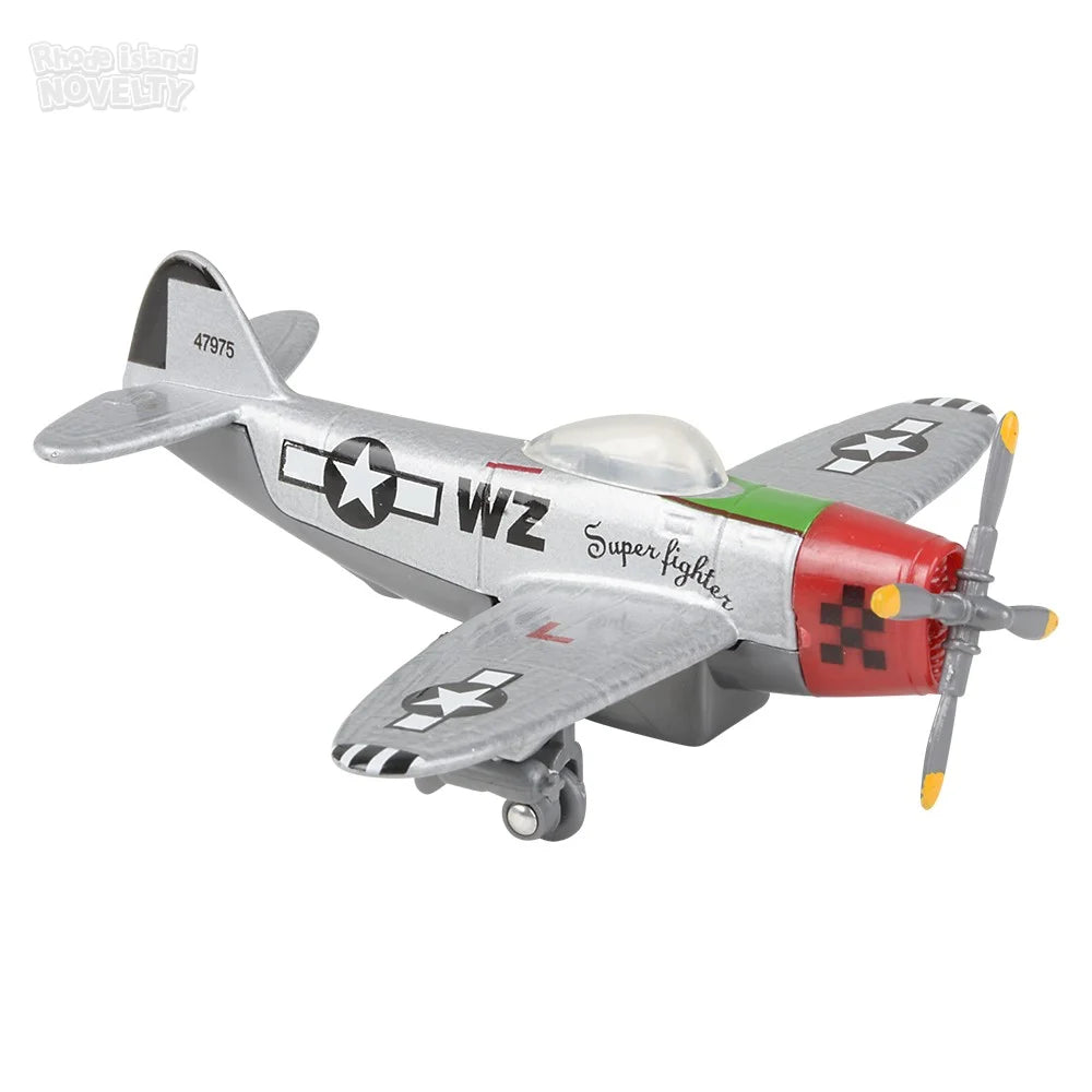 5" Die-Cast Pull Back Vintage Plane