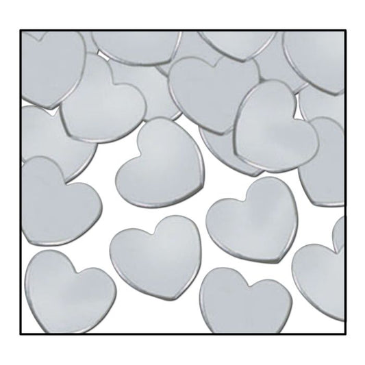 Silver Heart Confetti - 1oz.