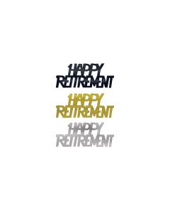 Black, Silver, and Gold Happy Retirement Confetti - .5oz