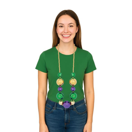 Jumbo Mardi Gras Bead Necklace