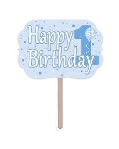 Blue1st Birthday Wooden Yard Sign