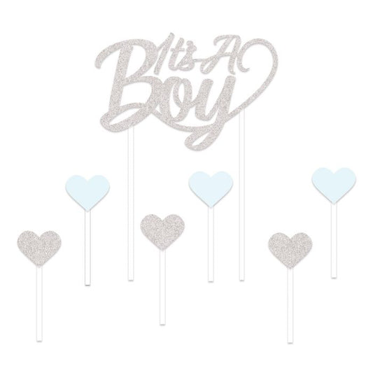 It's A Boy Cake Topper - 7pcs.