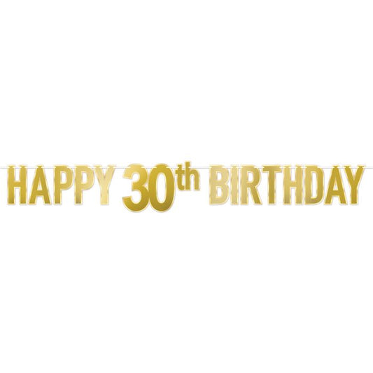 30th Birthday Gold Streamer