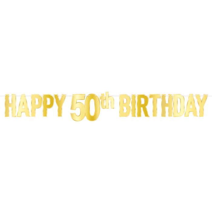 50th Birthday Gold Streamer