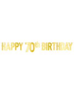 70th Birthday Gold Streamer