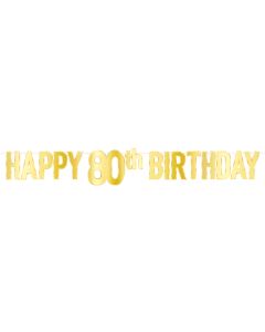 80th Birthday Gold Streamer