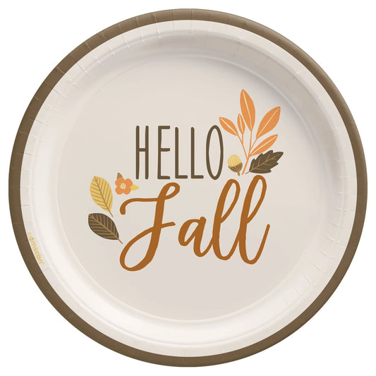 Golden Autumn 7" Round Plates