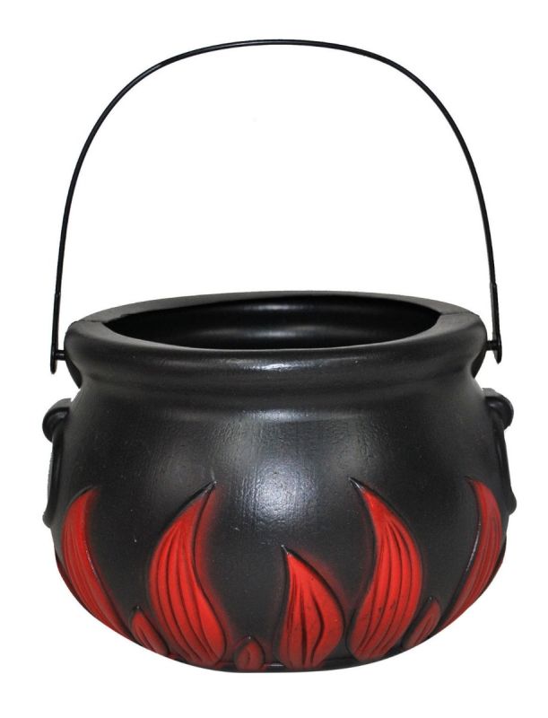8" Plastic Flame Cauldron