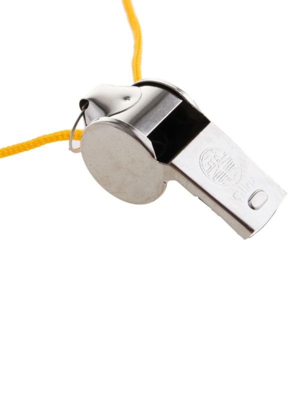 2" Metal Whistle w/cord