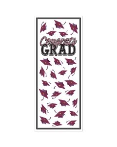 Burgundy Congrats Grad Door Cover
