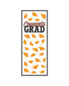 Orange Congrats Grad Door Cover