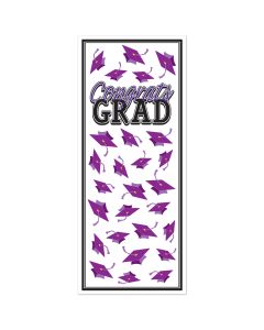 Purple Congrats Grad Door Cover