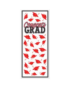 Red Congrats Grad Door Cover