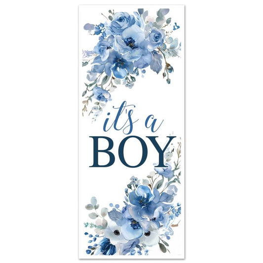 It's A Boy Flower Door Cover