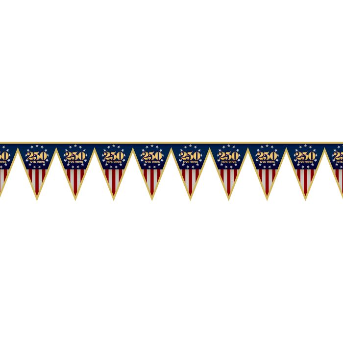 Semiquincentennial Pennant Banner - 11" x 6' 6¾"
