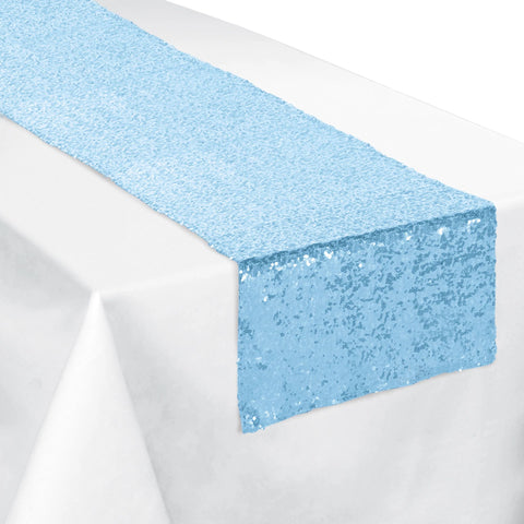 Blue Sequin Table Runner