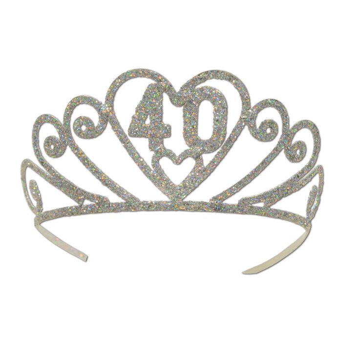 Glitter "40" Birthday Tiara
