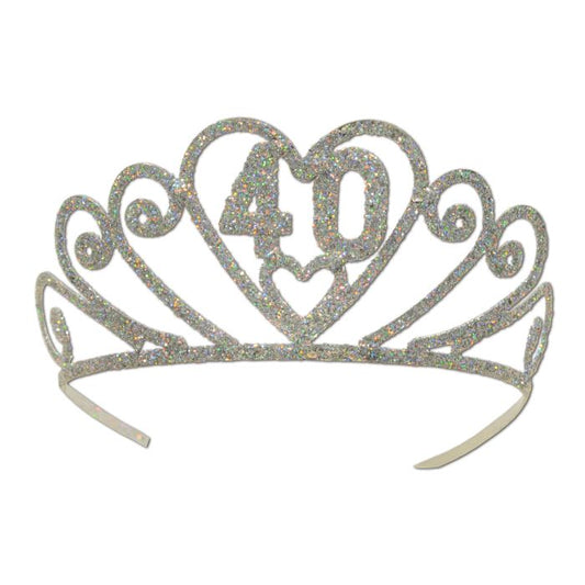 Glitter "40" Birthday Tiara