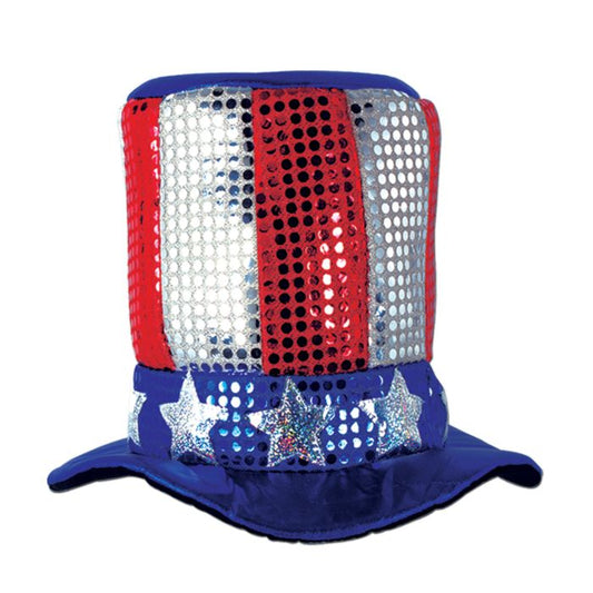Sequined Uncle Sam Top Hat