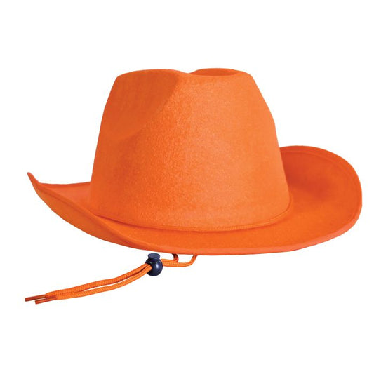 Orange Velour Cowboy Hat