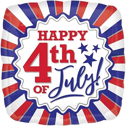 Fourth of July Helium Filled Mylar Balloons