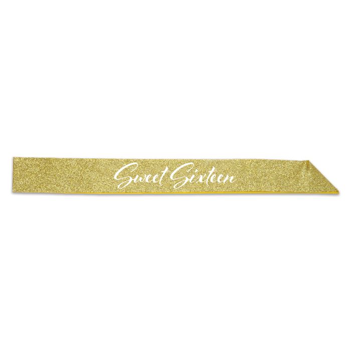 Sweet Sixteen Glittered Sash – HornerNovelty