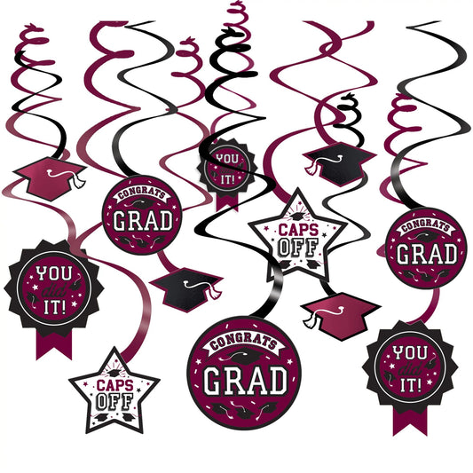 Grad Value Pack Swirl Decoration - Maroon
